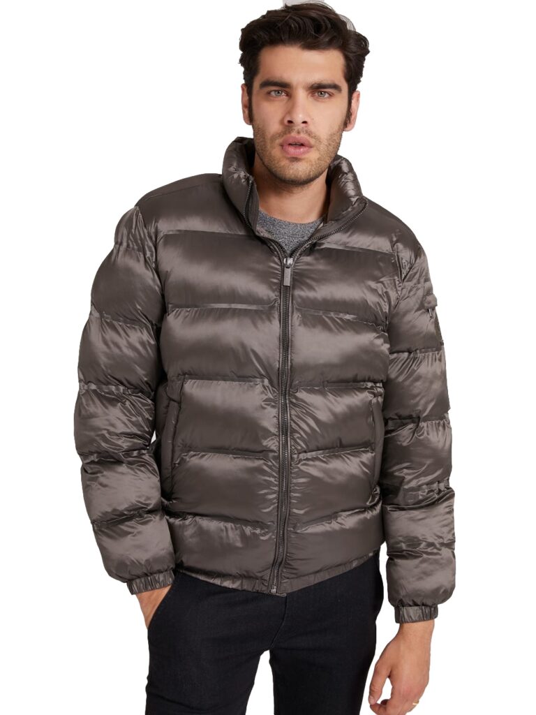 GUESS High-neck padded down jacket ΑΝΔΡΑΣ ΠΡΑΣΙΝΟ ΜΠΟΥΦΑΝ - elev8 Store ...