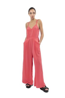 RELIGION MOISSANITE JUMPSUIT CORAL ΠΑΝΤΕΛΟΝΙ ΦΟΡΜΑ ΓΥΝΑΙΚΑ ΚΟΡΑΛΙ
