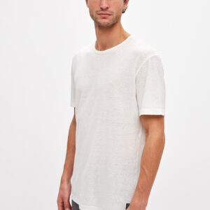 DIRTY LAUNDRY TSHIRT ROUND CUT NECKLINE WHITE ΑΝΔΡΑΣ ΛΕΥΚΟ ΜΠΛΟΥΖΑΚΙ