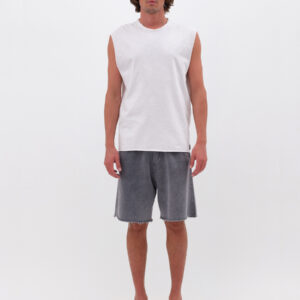 DIRTY LAUNDRY SLUB TANK TOP RAW EDGES WHITE ΑΝΔΡΑΣ ΜΠΛΟΥΖΑ ΛΕΥΚΗ