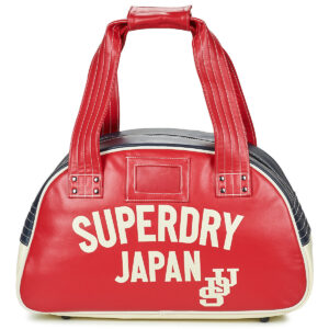 SUPERDRY RETRO ALUMNI BOWLING BAG RED ΤΣΑΝΤΑ ΓΥΝΑΙΚΕΙΑ ΜΠΕΖ ΚΟΚΚΙΝΟ