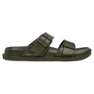 PEPE JEANS OCEAN BRAND MEN SLIPPERS KHAKI ΑΝΔΡΙΚΗ ΠΑΝΤΟΦΛΑ ΠΡΑΣΙΝΟ