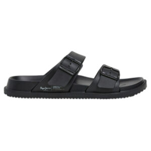 PEPE JEANS OCEAN BRAND MEN SLIPPERS BLACK ΜΑΥΡΗ ΑΝΔΡΙΚΗ ΠΑΝΤΟΦΛΑ