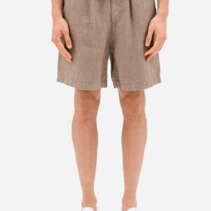 DIRTY LAUNDRY LINEN BERMUDA REFULAR FIT TAUPE ΑΝΔΡΑΣ ΒΕΡΜΟΥΔΑ ΜΠΕΖ