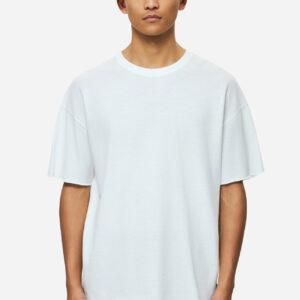 DIRTY LAUNDRY PIQUET TSHIRT RAW EDGES REGULAR FIT WHITE ΑΝΔΡΑΣ ΛΕΥΚΗ ΜΠΛΟΥΖΑ