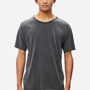 DIRTY LAUNDRY TSHIRT RAGLAN SLEEVES VINTAGE GREY ΑΝΔΡΑΣ ΜΑΥΡΗ ΜΠΛΟΥΖΑ