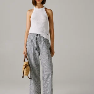 PEPE JEANS STRAIGHT STRIPED TROUSERS UNION BLUE ΓΥΝΑΙΚΕΙΑ ΜΠΛΕ ΠΑΝΤΕΛΟΝΙ