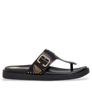 PEPE JEANS LEATHER SUMMER SLIDES BLACK ΣΑΝΔΑΛΙΑ ΓΥΝΑΙΚΕΙΑ ΜΑΥΡΑ