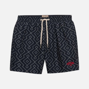SUPERDRY PREMIUM PRINTED SWIM SHORT ATLANTIC NAVY ΑΝΔΡΑΣ ΜΑΓΙΟ