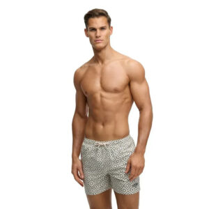 SUPERDRY PREMIUM PRINTED SWIM SHORT OFF WHITE ΑΝΔΡΑΣ ΜΑΓΙΟ
