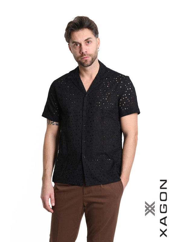 shirt-regular-fit-perforated-seamed-cotton-black