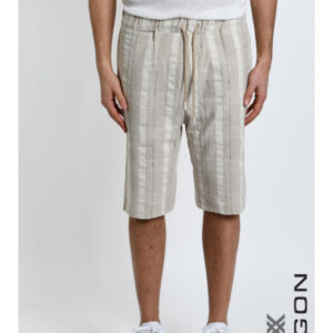 XAGON MAN SHORTS COMFORT FIT WOOL BLEND ECRU ΑΝΤΡΙΚΟ ΒΕΡΜΟΥΔΑ ΕΚΡΟΥ