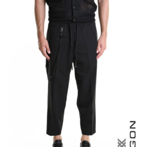 XAGON MAN TROUSERS WIDE FIT 2ZXAG92 BLACK ΑΝΤΡΙΚΟ ΠΑΝΤΕΛΟΝΙ ΜΑΥΡΟ