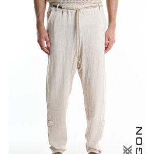 XAGON MAN TROUSERS COMFORT FIT 2JX2713 LINEN COTTON BEIGE ΑΝΤΡΙΚΟ ΠΑΝΤΕΛΟΝΙ ΜΠΕΖ