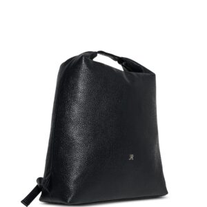 JOHN RICHMOND LOGO BACKPACK LEATHER RMP26148ZA BLACK ΜΑΥΡΟΣ ΣΑΚΟΣ