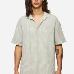 DIRTY LAUNDRY WAFFLE SHORTSLEEVE SHIRT SAND ΑΝΔΡΑΣ ΠΟΥΚΑΜΙΣΟ ΜΠΕΖ
