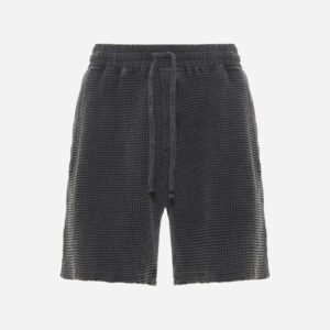 DIRTY LAUNDRY PREMIUM SHORTS WAFFLE BERMUDA VINTAGE BLACK ΑΝΔΡΑΣ ΒΕΡΜΟΥΔΑ ΜΑΥΡΟ