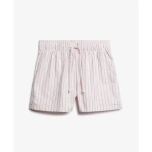 SUPERDRY COTTON STRIPE ELASTIC SHORTS PINK ΓΥΝΑΙΚΑ ΣΟΡΤΣ ΡΟΖ